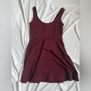 Forever 21 Burgundy Textured Mini Dress